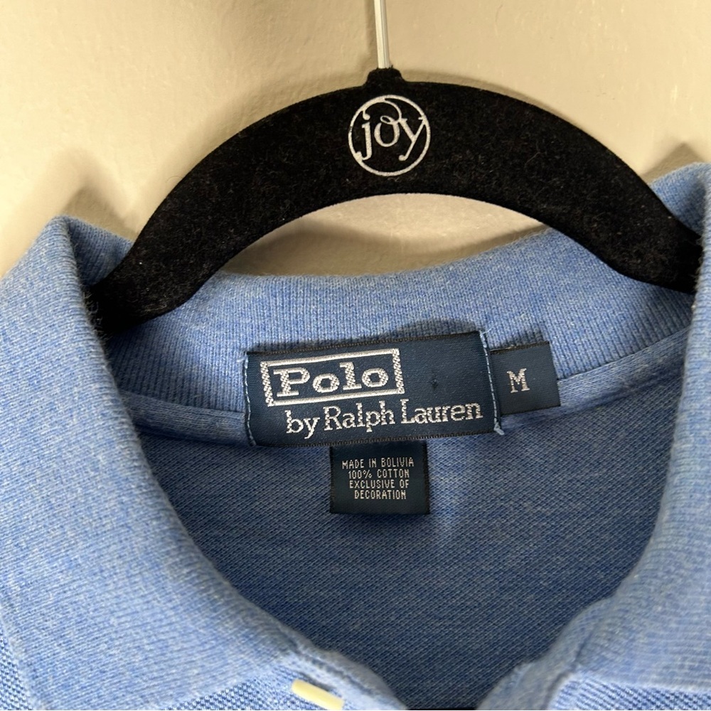 Polo Ralph Lauren Men’s 100% Cotton Blue Polo Shirt size M - Picture 3 of 6